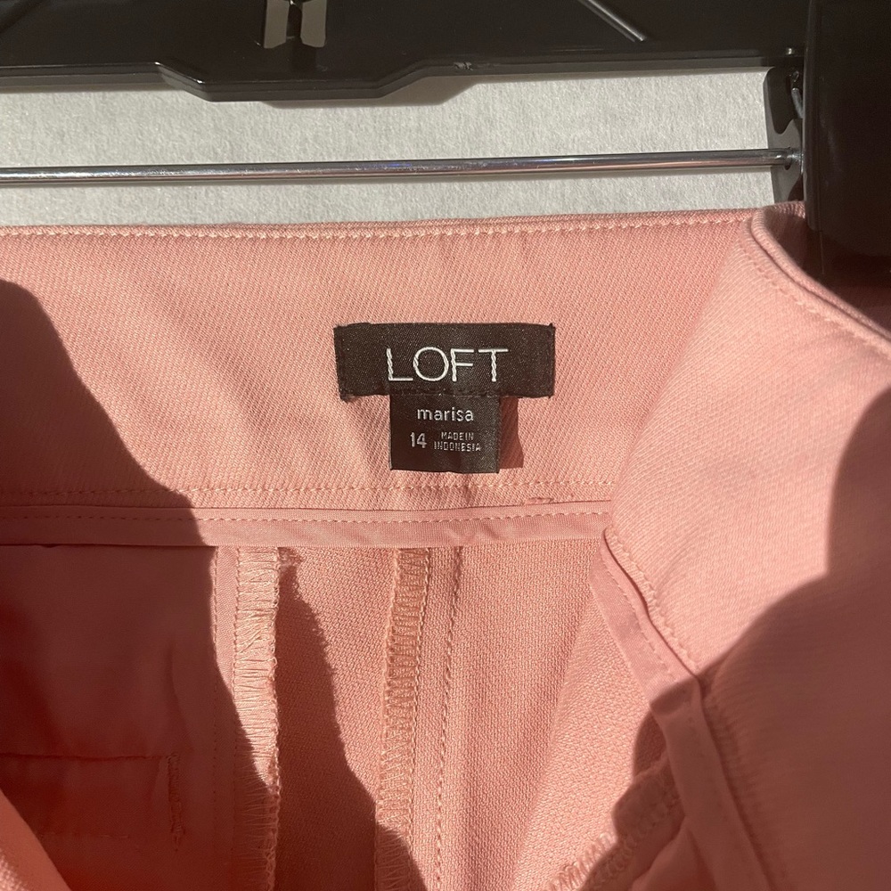 Ann Taylor LOFT Marisa Fit Trousers - light pink  - Size 14 - Picture 2 of 3